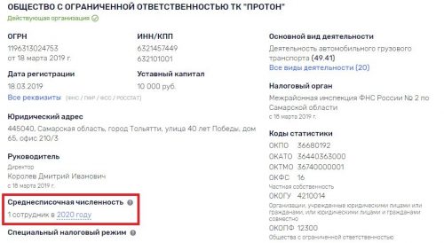 В транспортной компании "Протон" работает только один человек