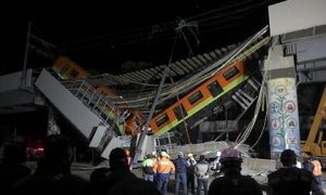 20 человек погибли, 70 ранены: крушение моста метро в Мехико попало на видео