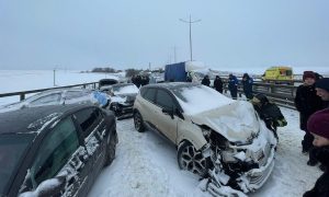 На трассе в Тульской области столкнулись более 50 автомобилей