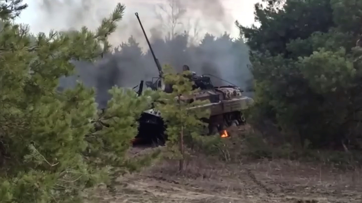 ФСБ опубликовала видео с горящими БМП Украины, пытавшимися эвакуировать диверсантов 