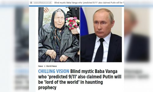 «Путин будет владыкой мира»: таблоид The Sun вспомнил мистическое предсказание Ванги