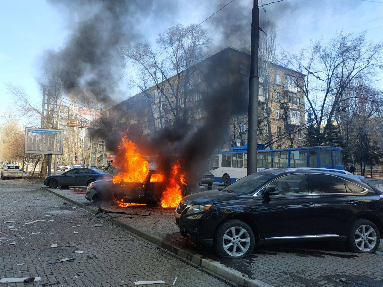 Удар по украинским городам