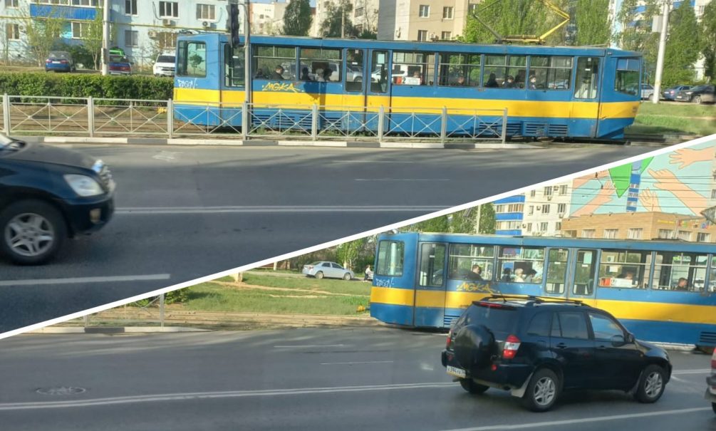 Трамвай в цветах флага Украины оскорбил треть жителей Волжского - они хотят запретить сочетание желтого и голубого 