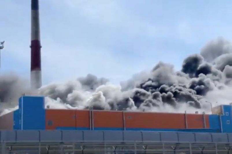 На Сахалине произошел мощный пожар на электростанции