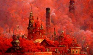 Нейросеть показала зловещий Волгоград в стиле картин Иеронима Босха