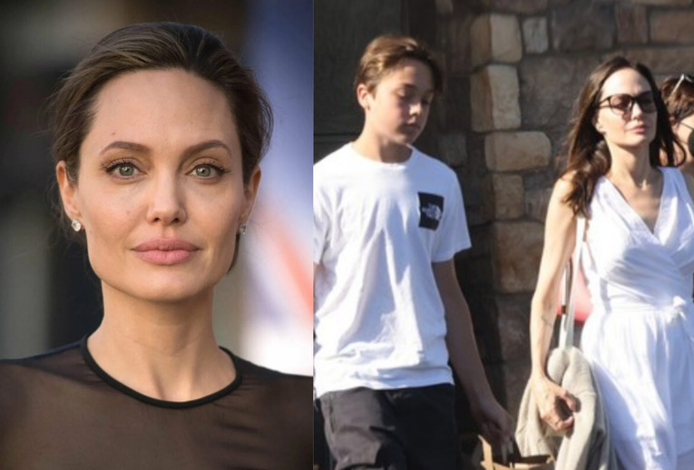14-летняя копия мамы: папарацци сняли Анджелину Джоли во время прогулки с младшим сыном Ноксом 