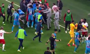 Игроки «Зенита» и «Спартака» устроили массовую драку в матче Кубка России