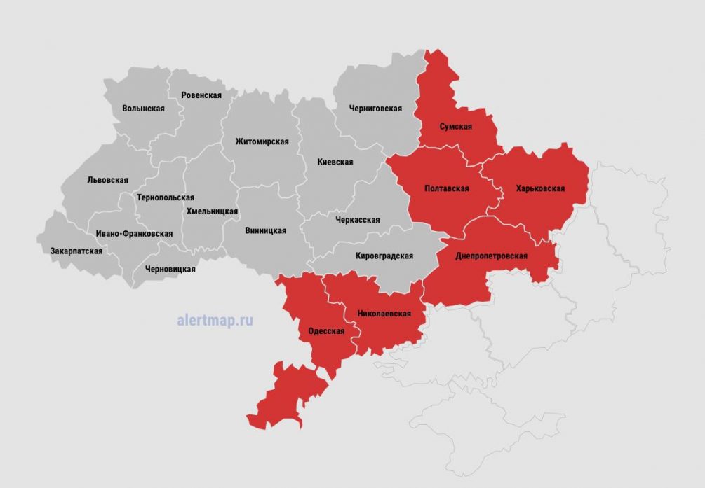 Карта юго востока украины на сегодняшний день