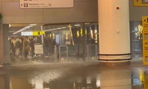 В московском аэропорту Шереметьево случился потоп