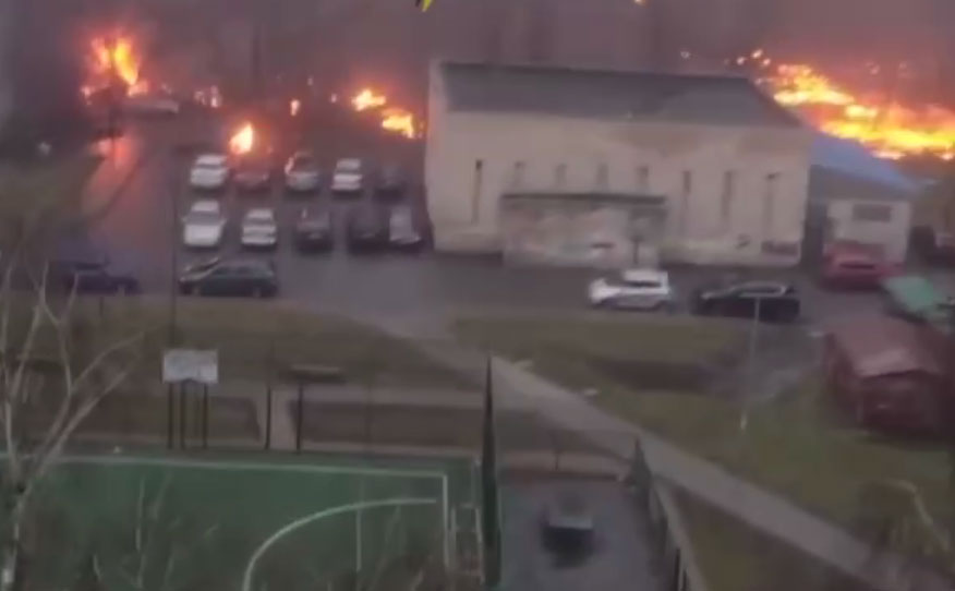 В Киевской области на детский садик рухнул вертолёт ГСЧС Украины 