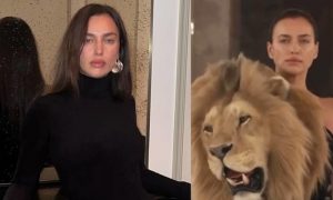 «Приятно удивить не в состоянии»: пользователи Сети осудили выход Ирины Шейк в платье с «головой» льва