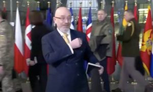 Министр обороны Украины помахал игривым платочком в штаб-квартире НАТО