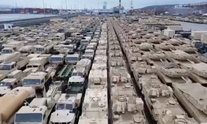 В польском порту заметили сотни единиц военной техники НАТО