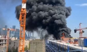 В Москве загорелась стройка элитного ЖК «Victoria park» от ANT