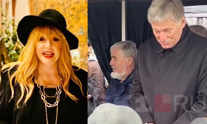 «Я очень рад вас видеть»: Дмитрий Песков поцеловал руку Пугачевой на похоронах Юдашкина