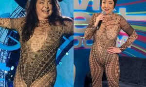 «Сегодня я трезвая, похудевшая»: Лолита повторила скандальный образ 2017 года, выйдя на сцену в «голом» боди