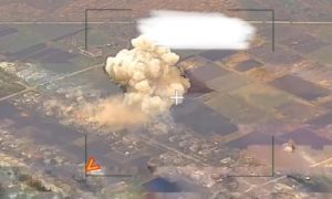 В Сети появилось видео ракетного удара по офицерам ВСУ в Запорожье