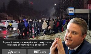 95% воронежцев требуют отставки мэра Вадима Кстенина, допустившего эпическую коммунальную катастрофу в городе