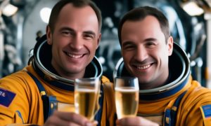 Космонавты на МКС поздравили россиян с наступающим Новым годом