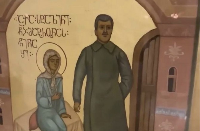 В главном храме Грузии нашли икону со Сталиным. Это назвали «российской пропагандой» 