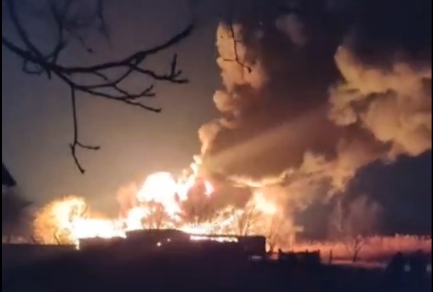 «Слышны взрывы, всё в огне»: в Краснодарском крае потерпел крушение летательный аппарат 