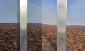 В Уэльсе найден таинственный трехметровый стальной монолит