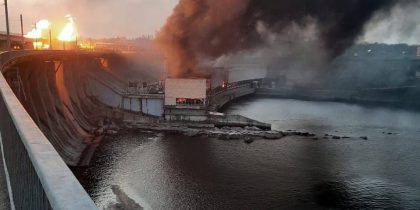 Российские войска ударили ракетами по дамбе ДнепроГЭС в Запорожье
