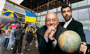 Проект «Пятая колонна»: скользкий Познер и отмененный Ургант гастролируют по Европе и кормят митингующих за еду украинцев