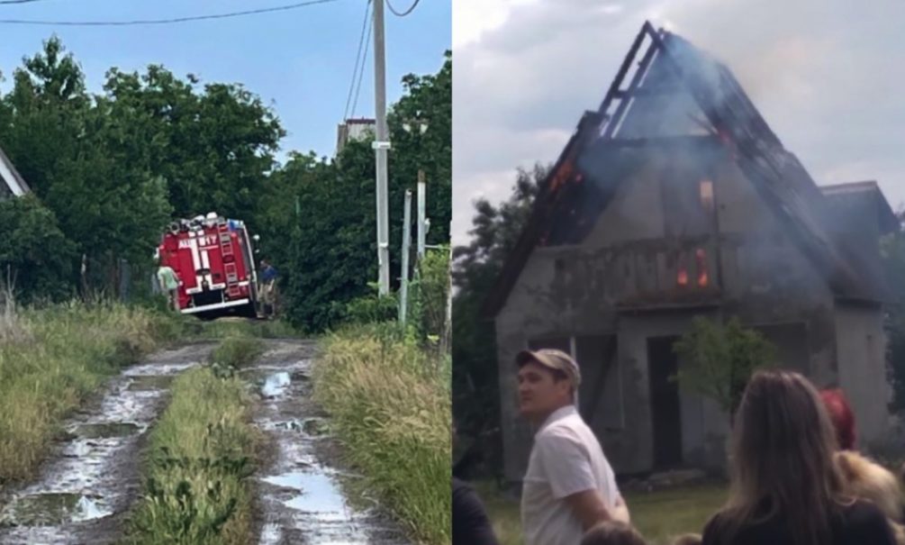 В Волгодонске пожарные не смогли спасти пылающий дом из-за незаконно установленного шлагбаума 