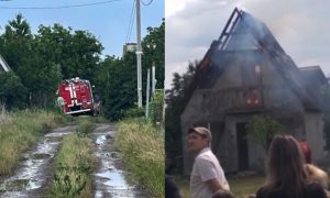 В Волгодонске пожарные не смогли спасти пылающий дом из-за незаконно установленного шлагбаума