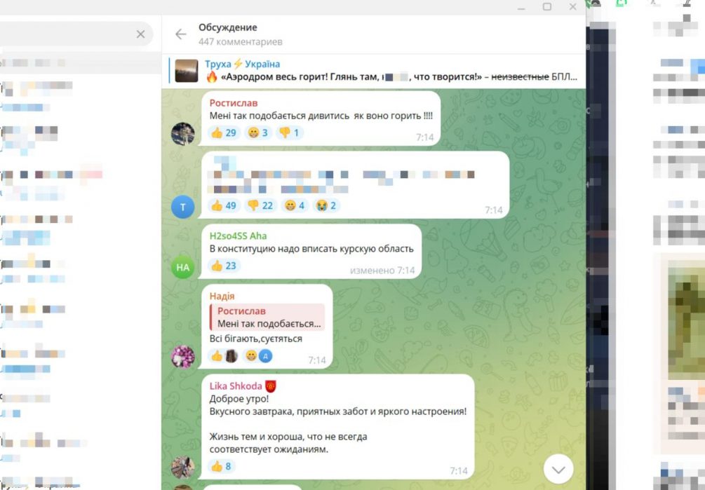 «Приятно, когда русня страдает»: на Украине глумятся над горящим аэропортом в Липецке