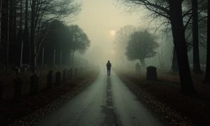 Камера китайской машины зафиксировала на кладбище «оживших мертвецов»