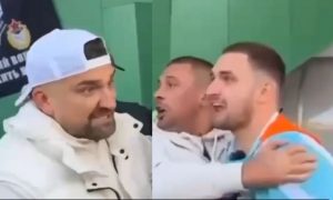 Михаил Литвин чуть не подрался с Бастой на футбольном матче: видео