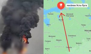Полыхает терминал в Усть-Луге: ВСУ нанесли удар за тысячи километров от границы с Украиной