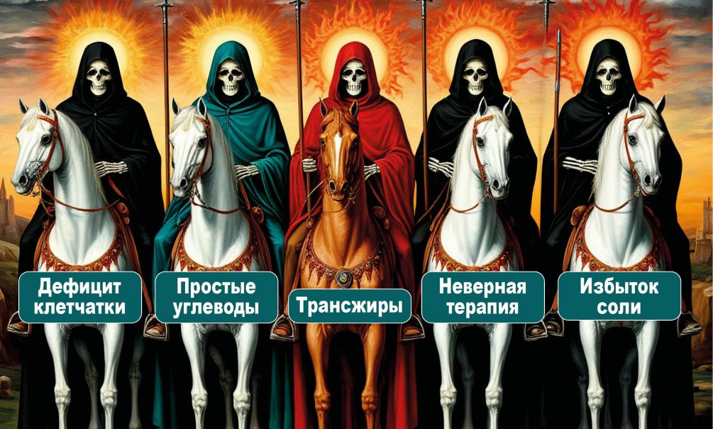 ПЯТЬ всадников апокалипсиса сосудов: от атеросклероза до инсульта ПЯТЬ всадников апокалипсиса сосудов: от атеросклероза до инсульта