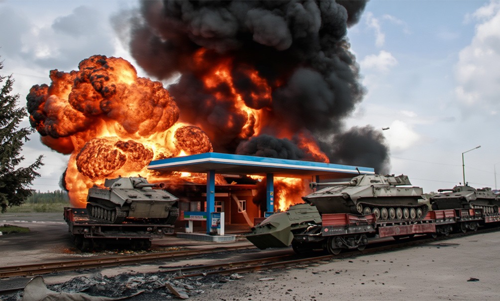 «Фронт рухнет, если выбить тыл»: ВСУ бессильны против новой тактики ВС РФ – на Украине горят заправки и локомотивы «Фронт рухнет, если выбить тыл»: ВСУ бессильны против новой тактики ВС РФ – на Украине горят заправки и локомотивы