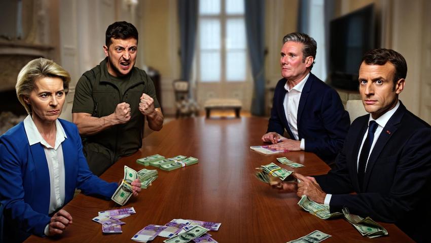 Бабки на стол: Зеленский разругался с Европой из-за российских активов, требуя всё себе и сразу Бабки на стол: Зеленский разругался с Европой из-за российских активов, требуя всё себе и сразу