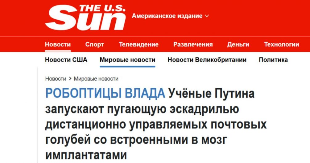 «Может стать страшным оружием»: на Западе испугались «путинских голубей-шпионов»