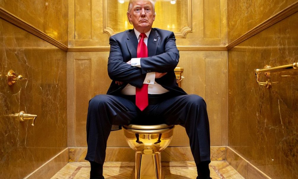 Символом Америки стал золотой унитаз - его продали за 12 млн долларов 