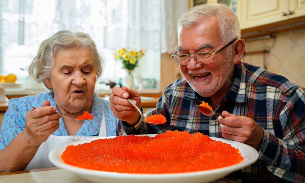 Для отчёта Путину цену на красную икру снизили на 30% - в реальности цена поднялась на 33% Для отчёта Путину цену на красную икру снизили на 30% - в реальности цена поднялась на 33%