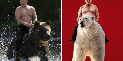 Жалкая пародия: The Economist «раздел» Трампа и посадил его на белого медведя