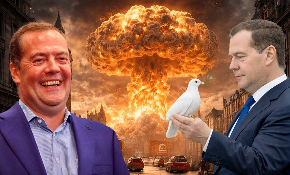 «Пусть ЕС извинится и попросит нефти с газом»: Медведев передумал топить Британию и грозить Западу ядерными нейролептиками типа «Ярс» и «Сармат»