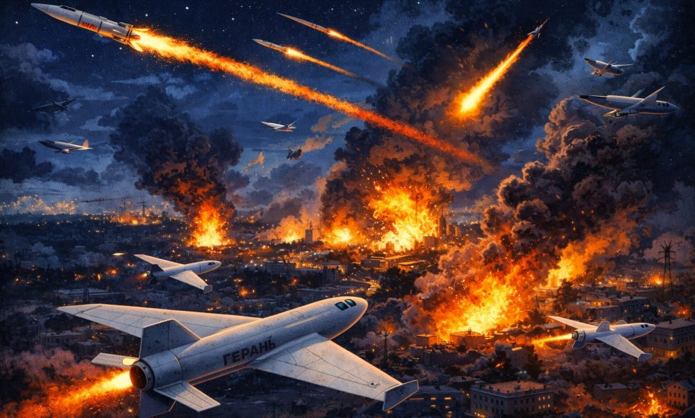 Ночь взрывов и огня: «Герани» и «Искандеры» обрушились на тылы Украины 