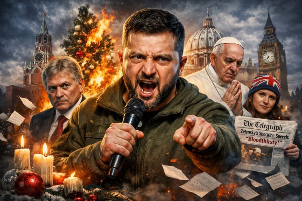 Владимир Зеленский выступает на Мюнхенской конференции по безопасности и эмоционально жестикулирует во время речи