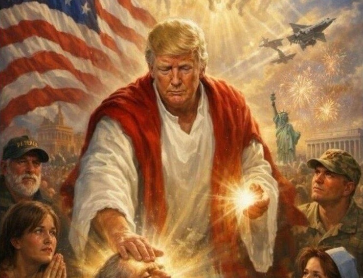 Трамп опубликовал себя в образе Иисуса Христа и набросился на Папу Римского Трамп опубликовал себя в образе Иисуса Христа и набросился на Папу Римского