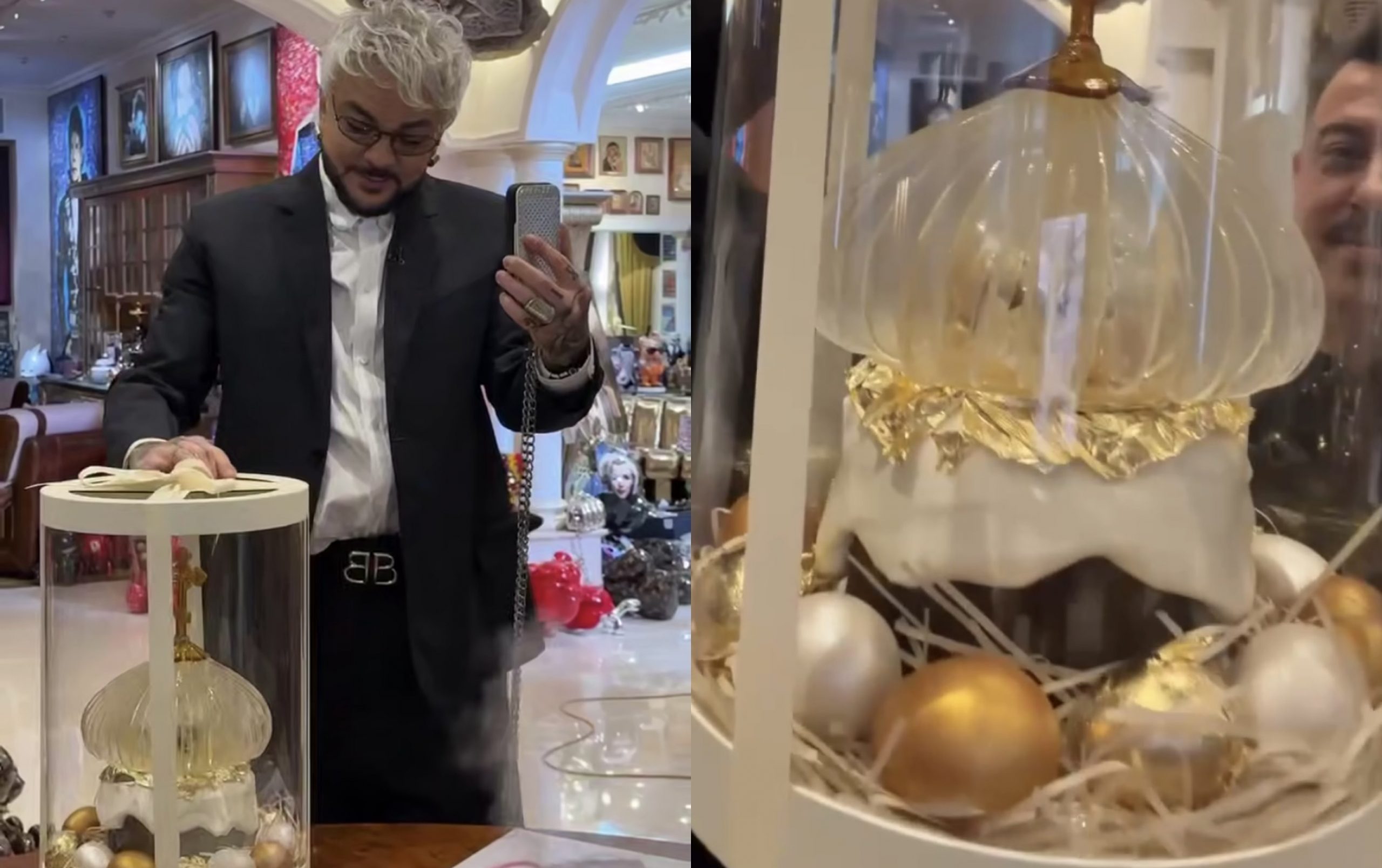 «Простите меня, православные»: Филипп Киркоров похвастался дизайнерским пасхальным куличом за 100 тысяч рублей