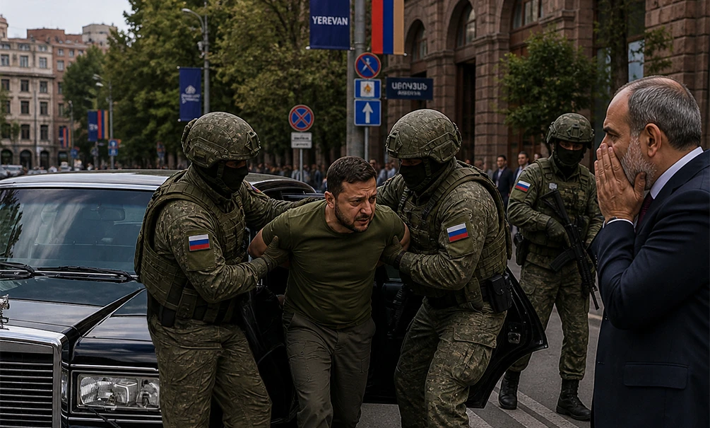 ВС РФ упустили шанс захватить Зеленского в Ереване – в студии Соловьева объяснили, что «у нас больше нет имперских амбиций», и мы уважаем суверенитет Армении