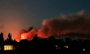 Киев запылал: в огне военные склады, предприятия и автозаправки – но не «центры принятия решений»