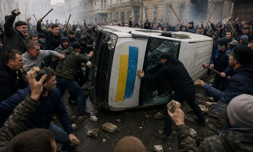 «Второй фронт» на Украине: во Львове массовый бунт против ТЦК перерос в бойню 