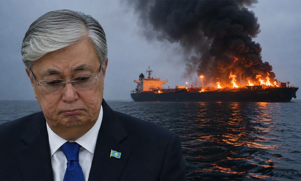 Украинцы сожгли еще один танкер с казахстанской нефтью: Токаев просит помощи у Трампа? Украинцы сожгли еще один танкер с казахстанской нефтью: Токаев просит помощи у Трампа?